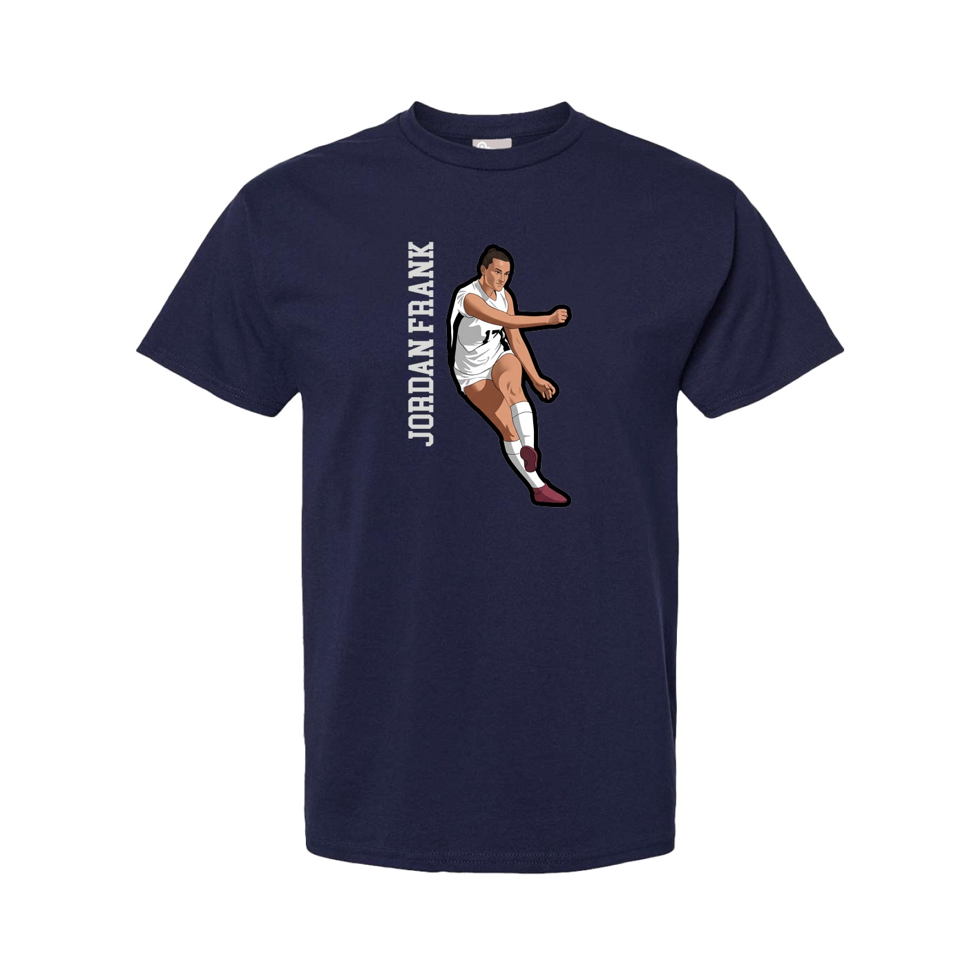 Tee — Name Vertical in Navy