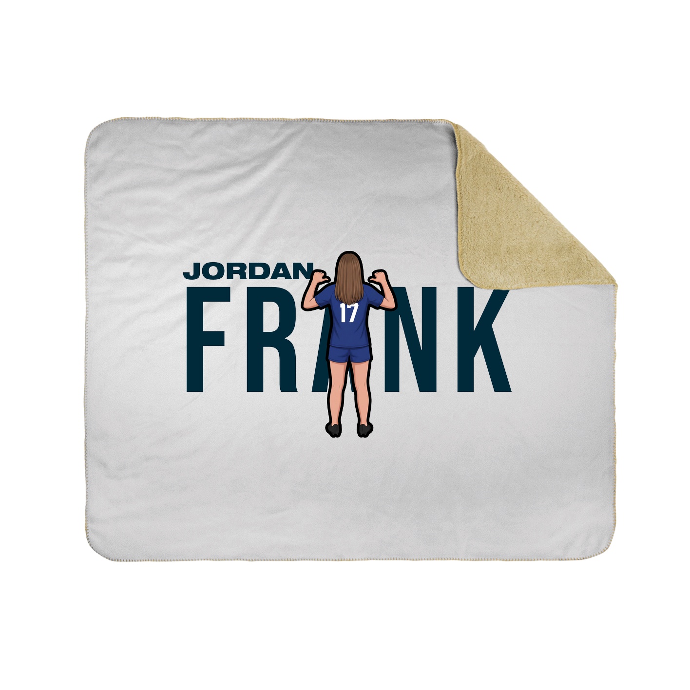 Throw Blanket — Player Name in White