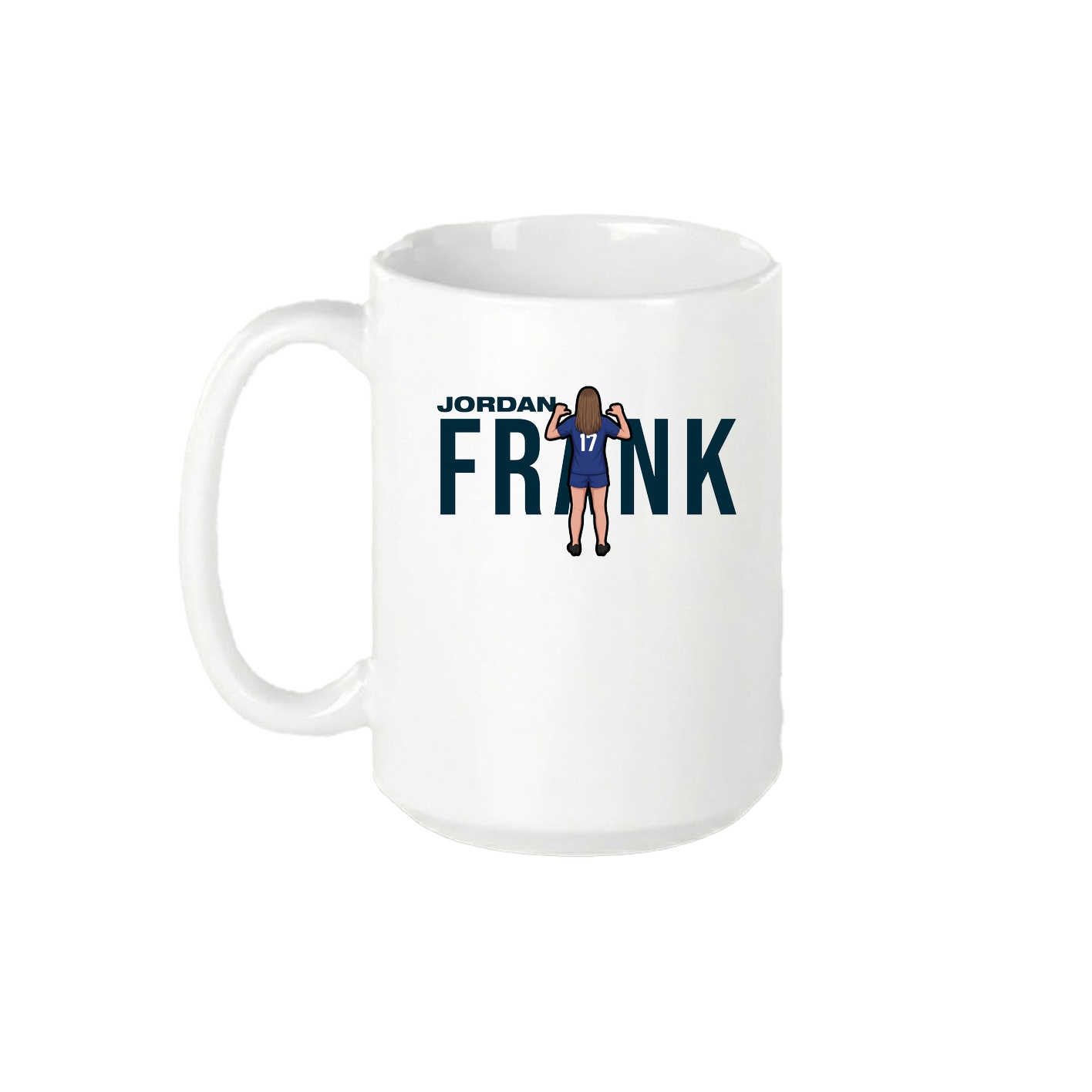 15oz Coffee Mug — Player Name in White