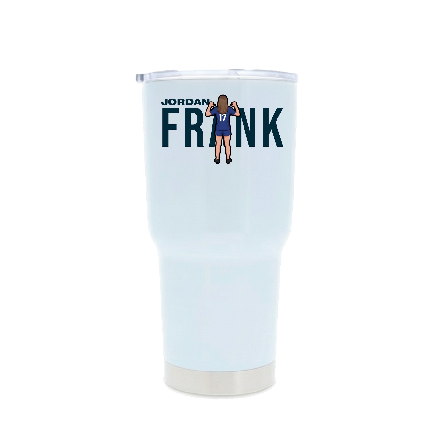 30oz Stainless Steel Tumbler — Player Name in White