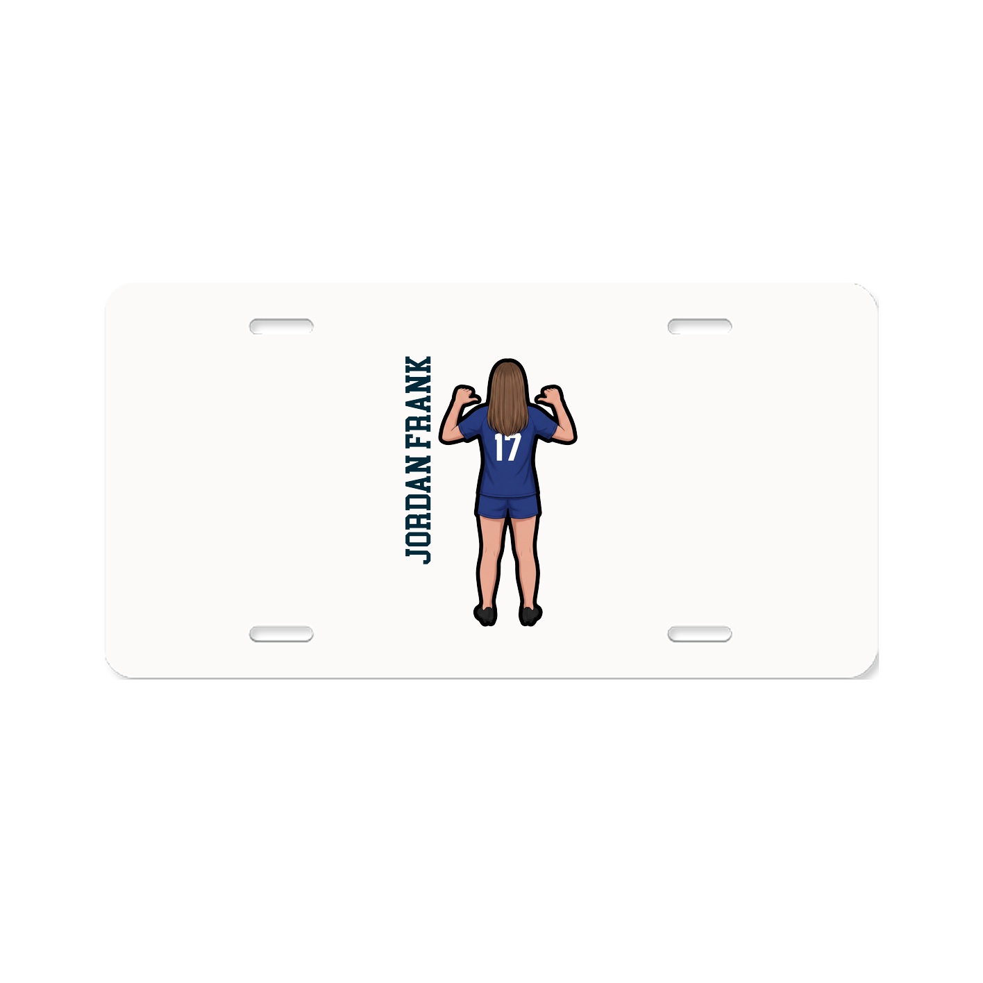 License Plate — Name Vertical in Classic