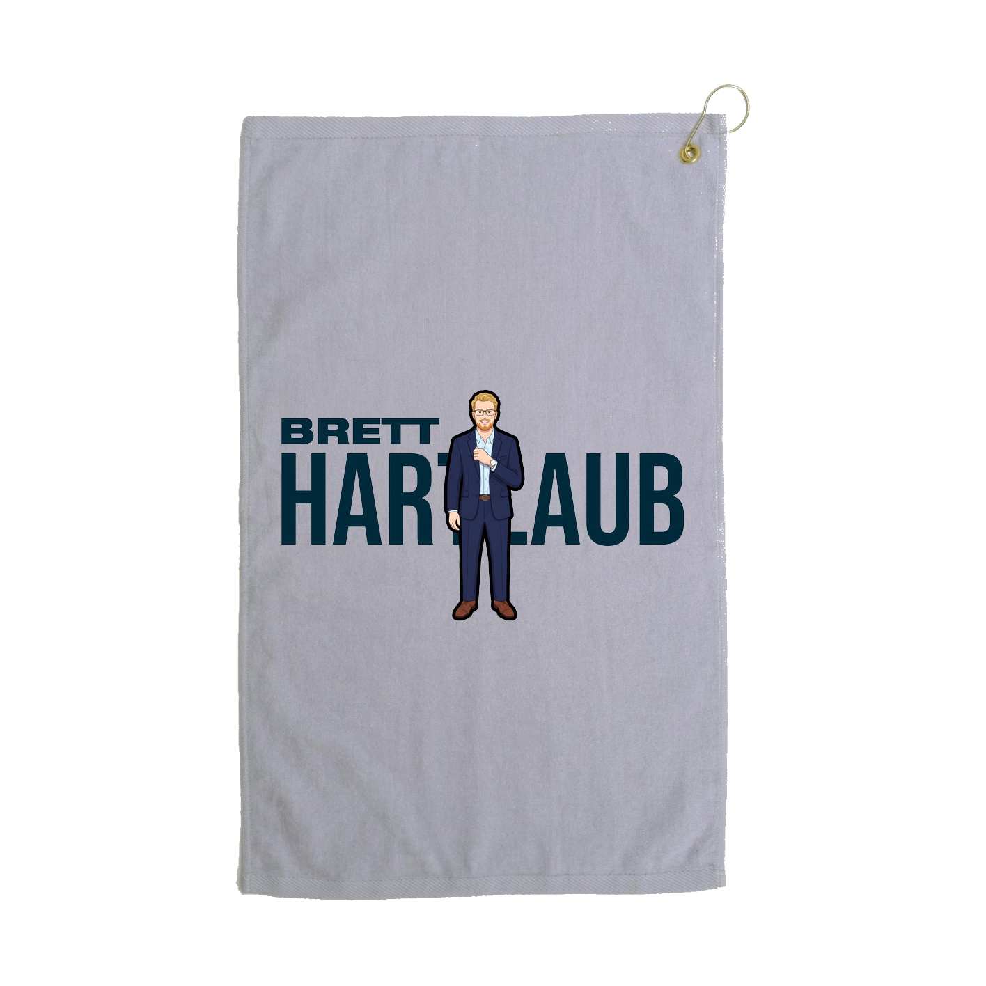 Golf Towel — Player Name in Grey