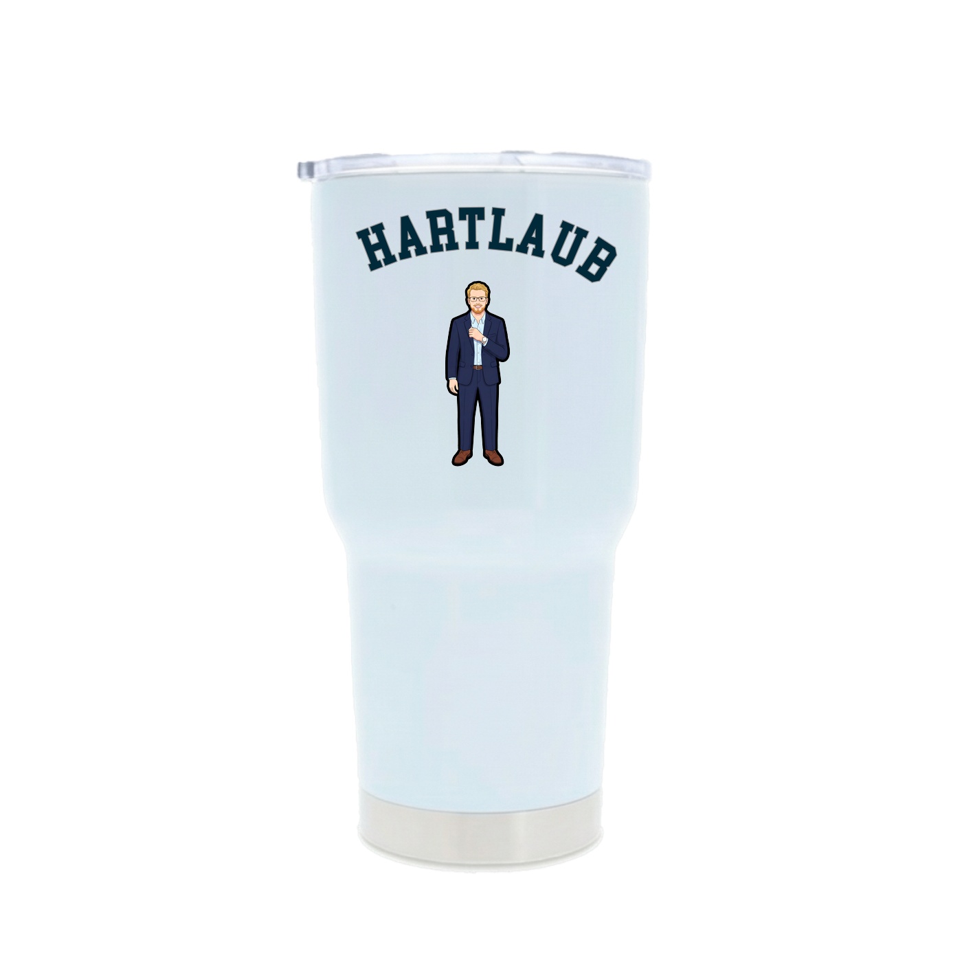 30oz Stainless Steel Tumbler — Shirsey Arch in White