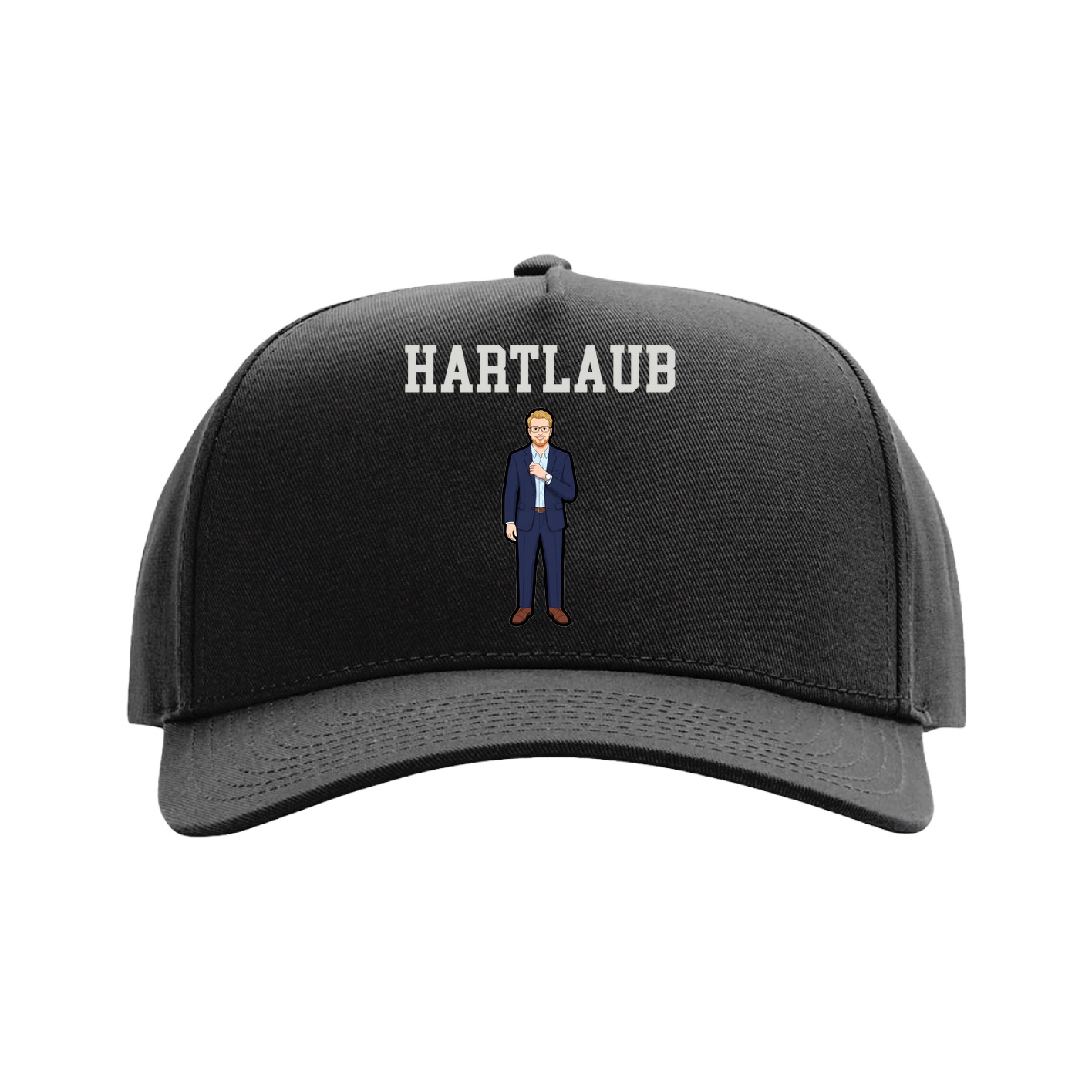 Full Fabric Five-Panel Champ Cap — Shirsey in Black