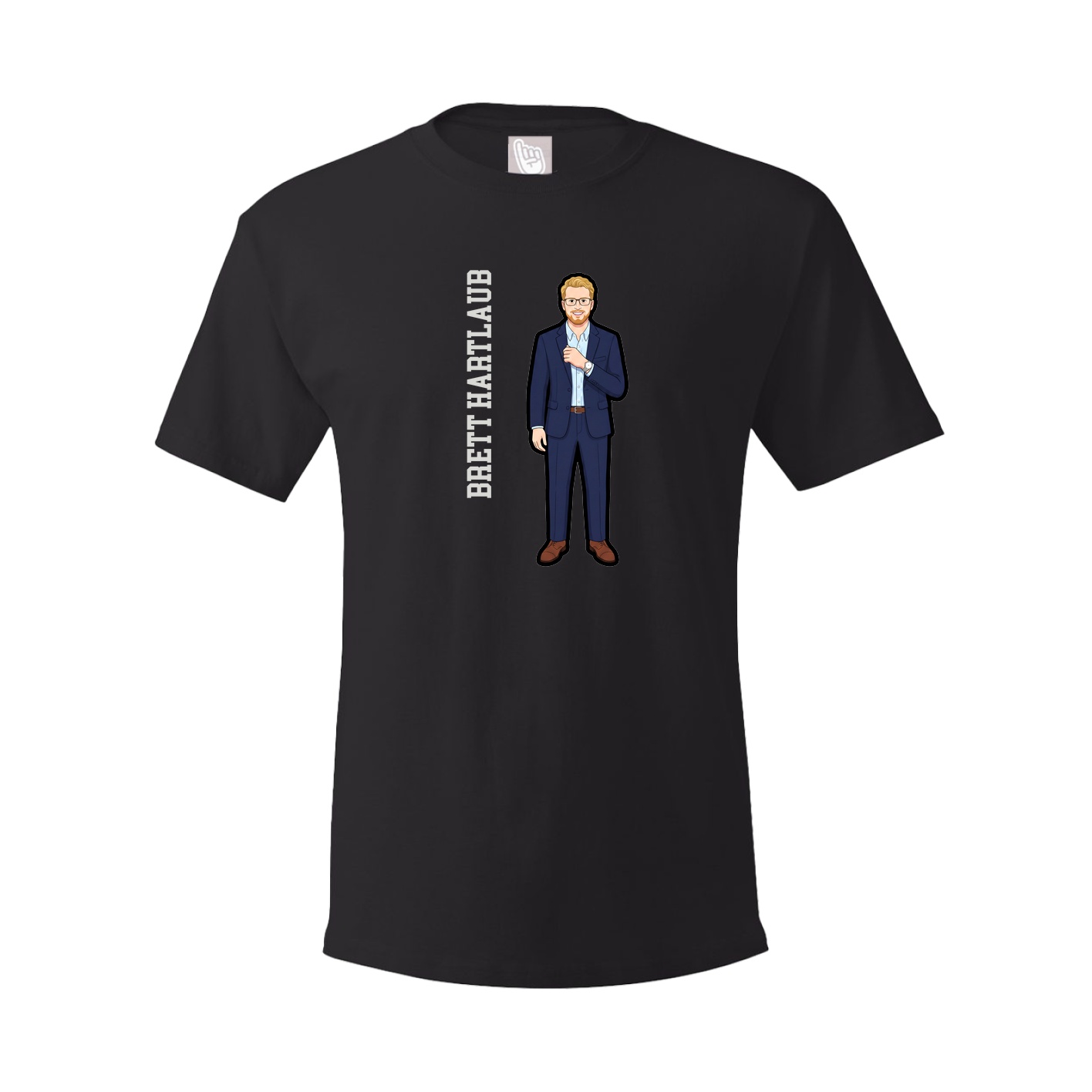 Youth Tee — Name Vertical in Black