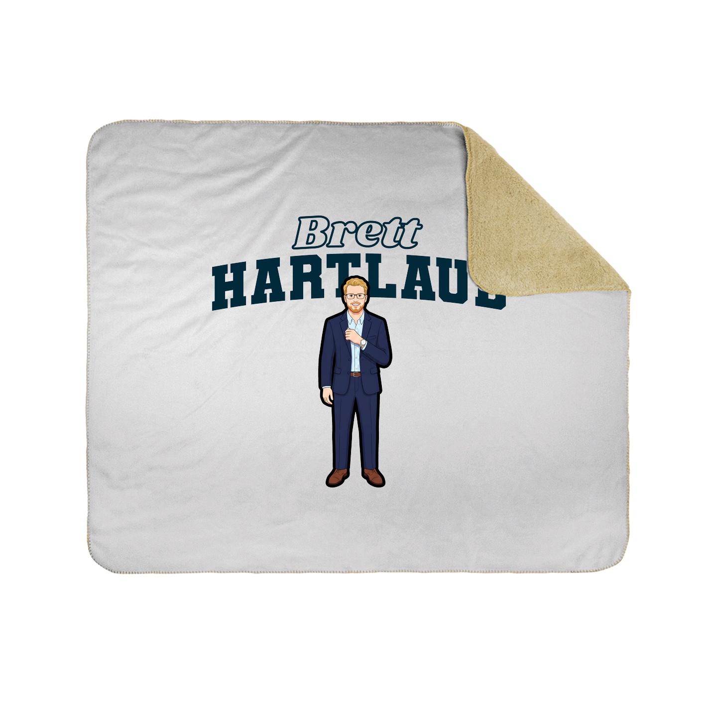 Throw Blanket — Name Arch in White