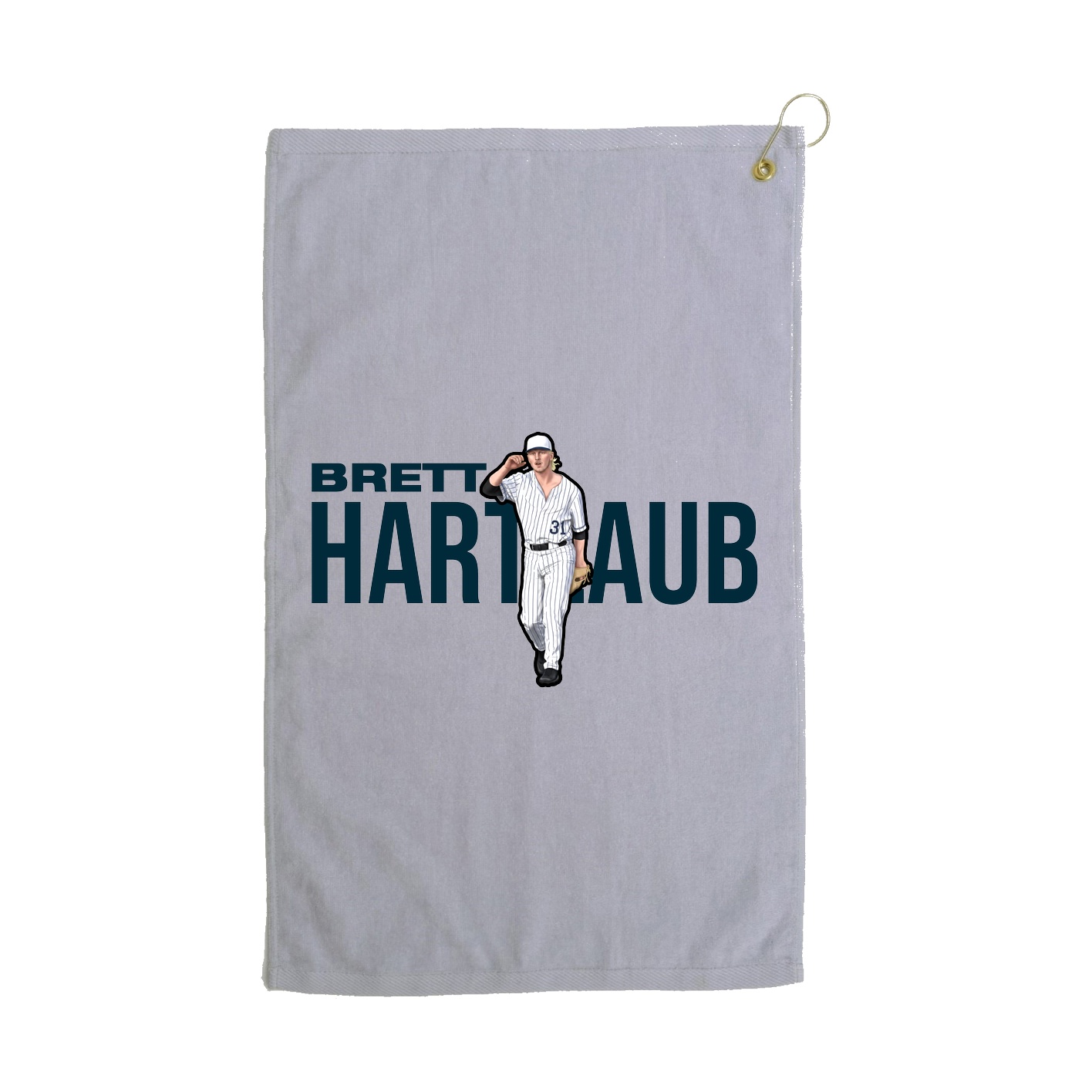 Golf Towel — Player Name in Grey