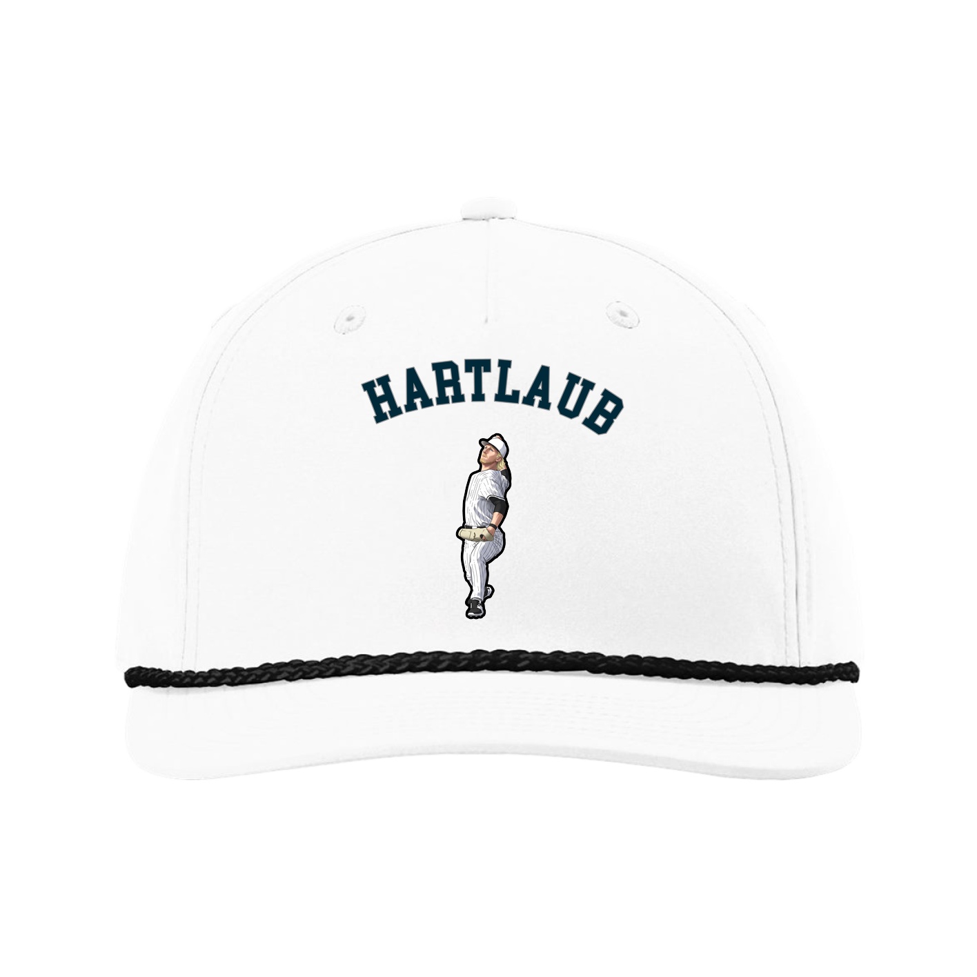 Five-Panel Classic Rope Cap — Shirsey Arch in White