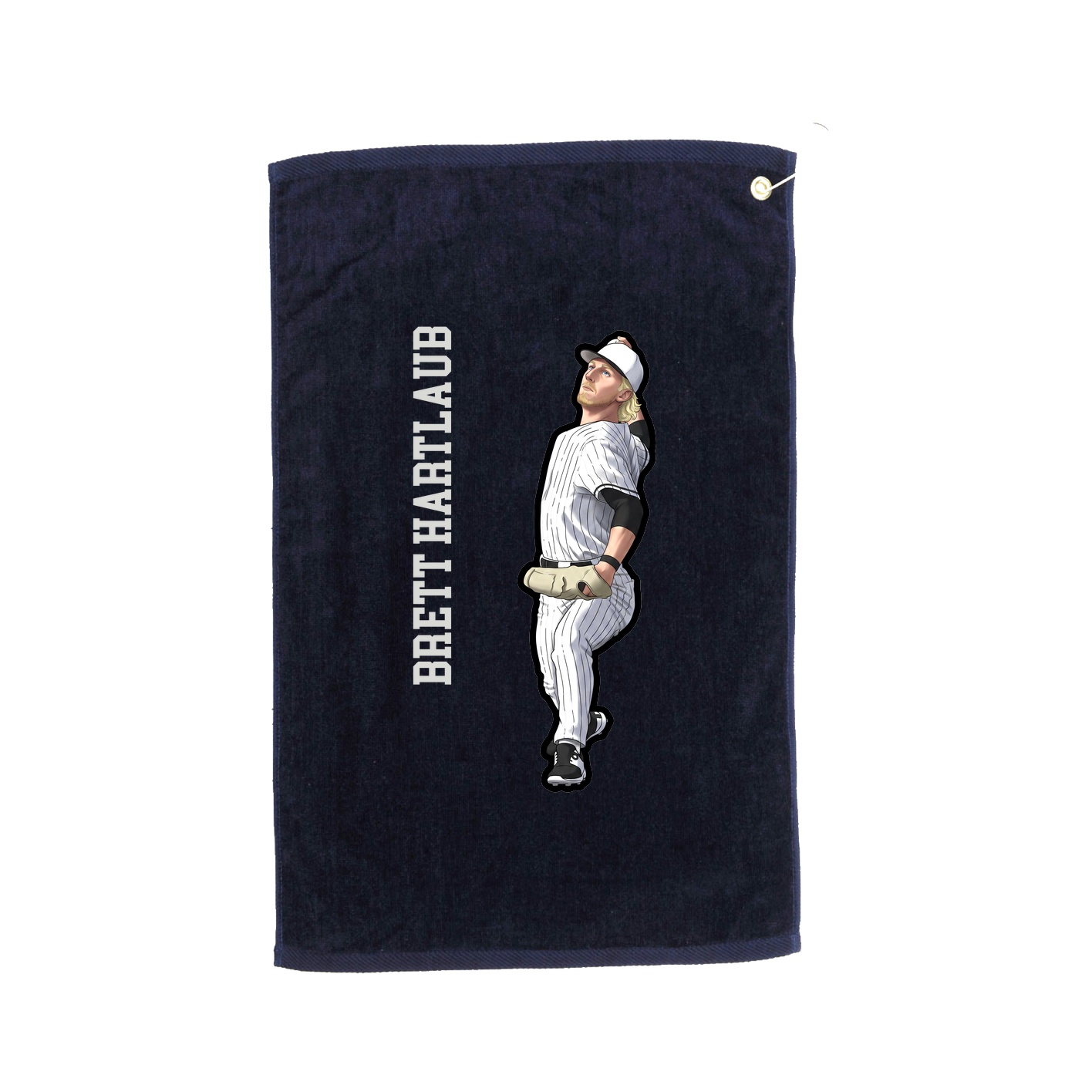 Golf Towel — Name Vertical in Navy