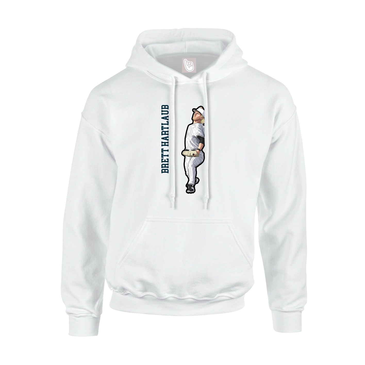 Hoodie — Name Vertical in White
