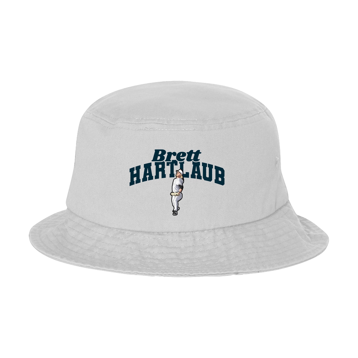 Bucket Cap — Signature Arch in White