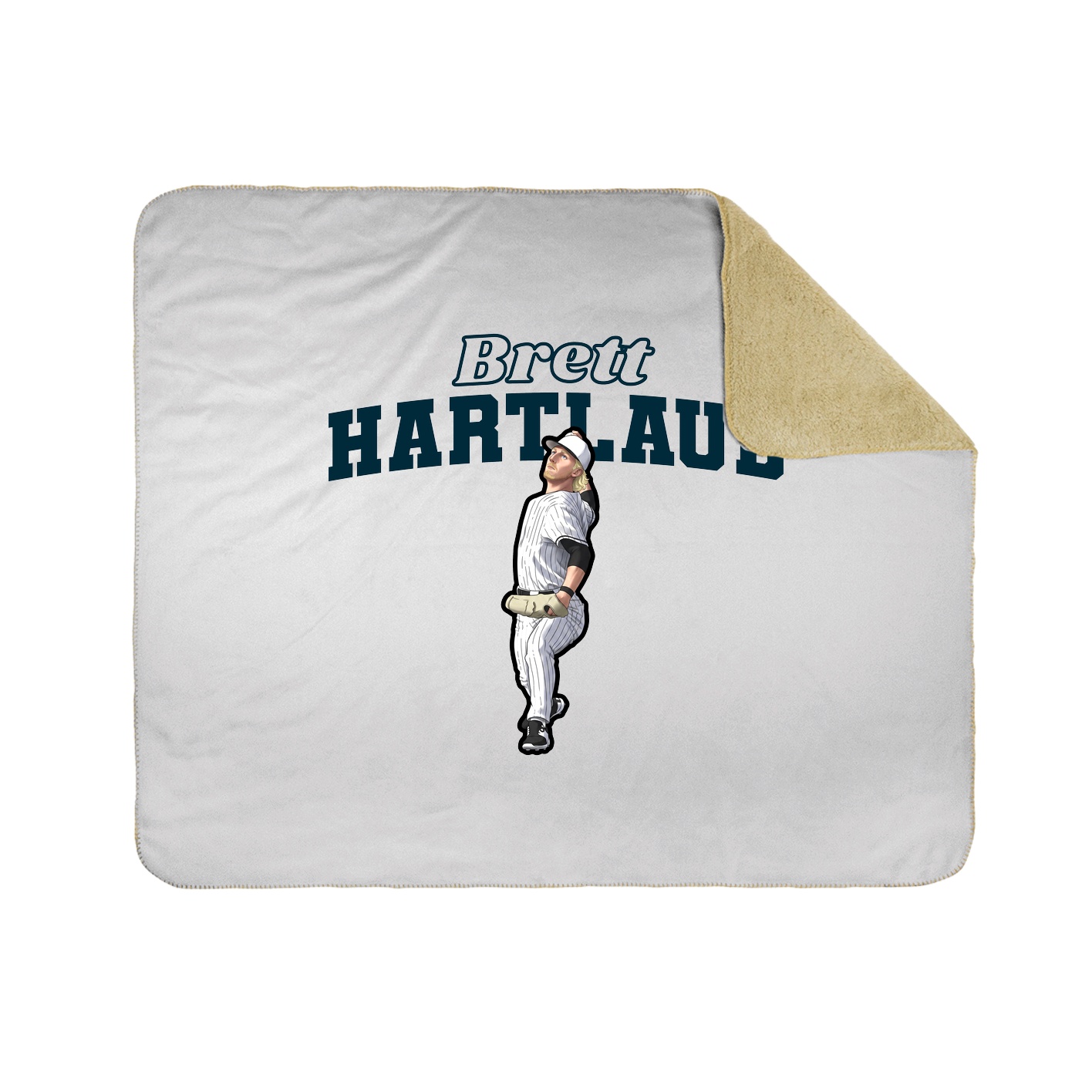 Throw Blanket — Name Arch in White