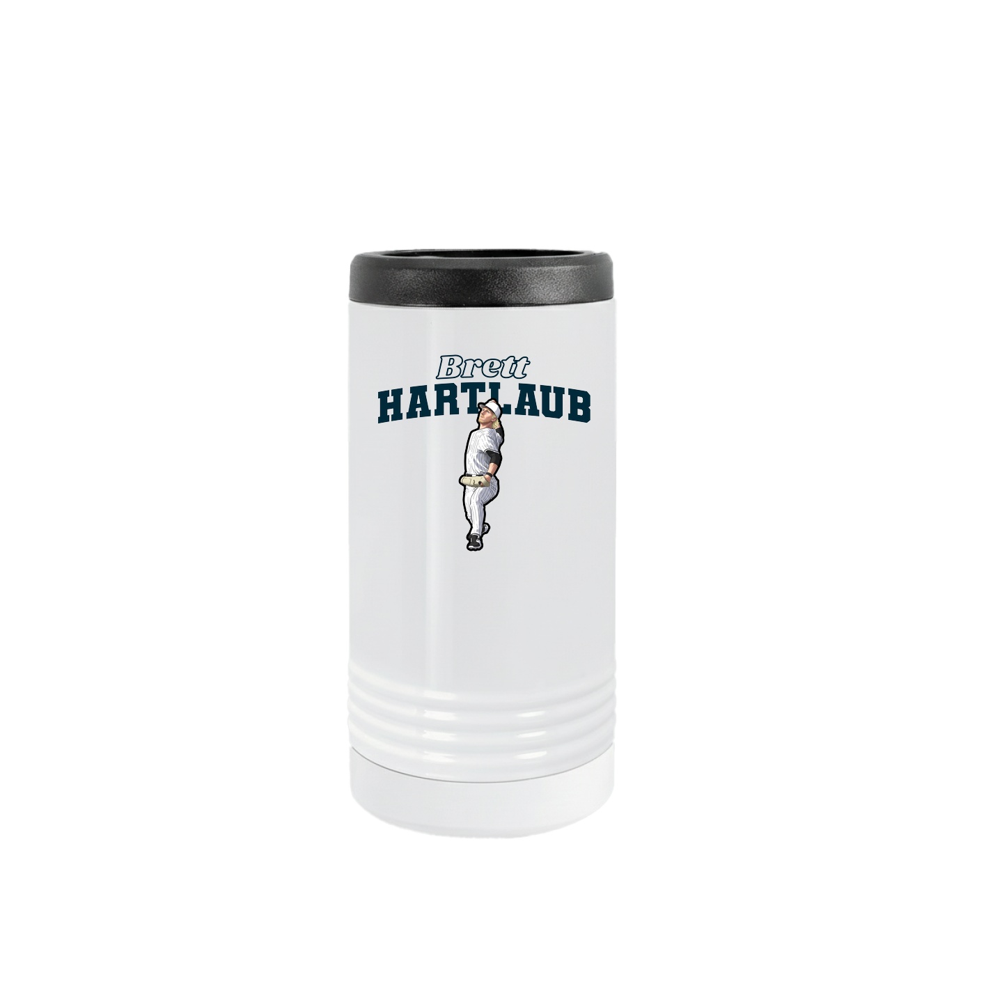 Slim Beverage Holder — Name Arch in White