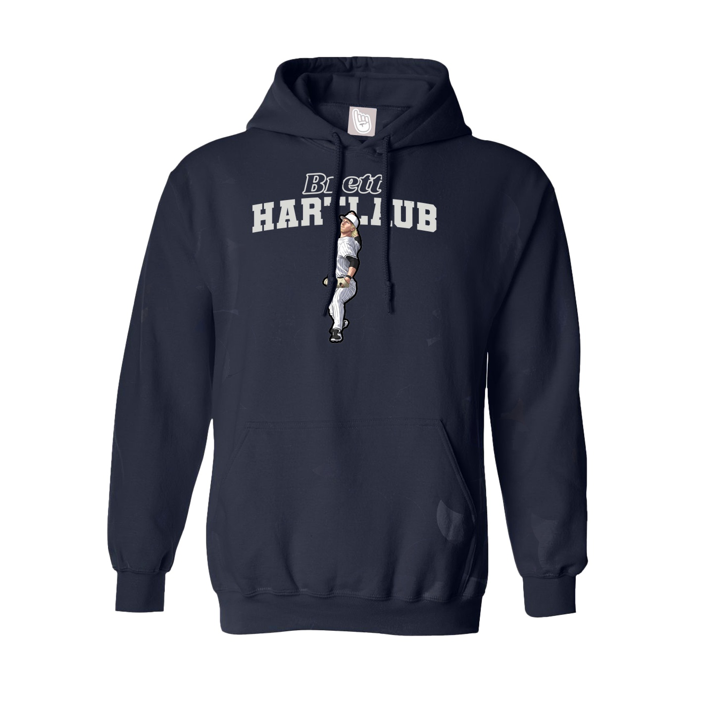 Youth Hoodie — Name Arch in Navy
