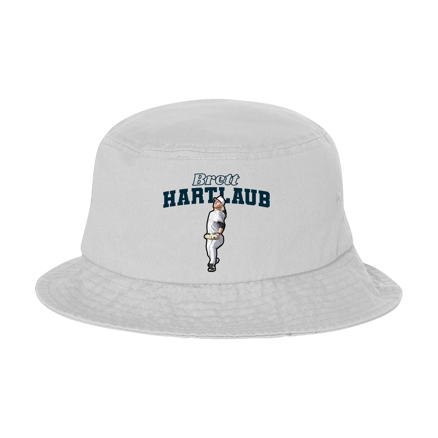 Bucket Cap — Name Arch in White