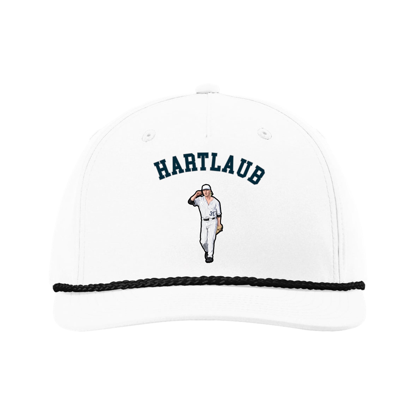 Five-Panel Classic Rope Cap — Shirsey Arch in White