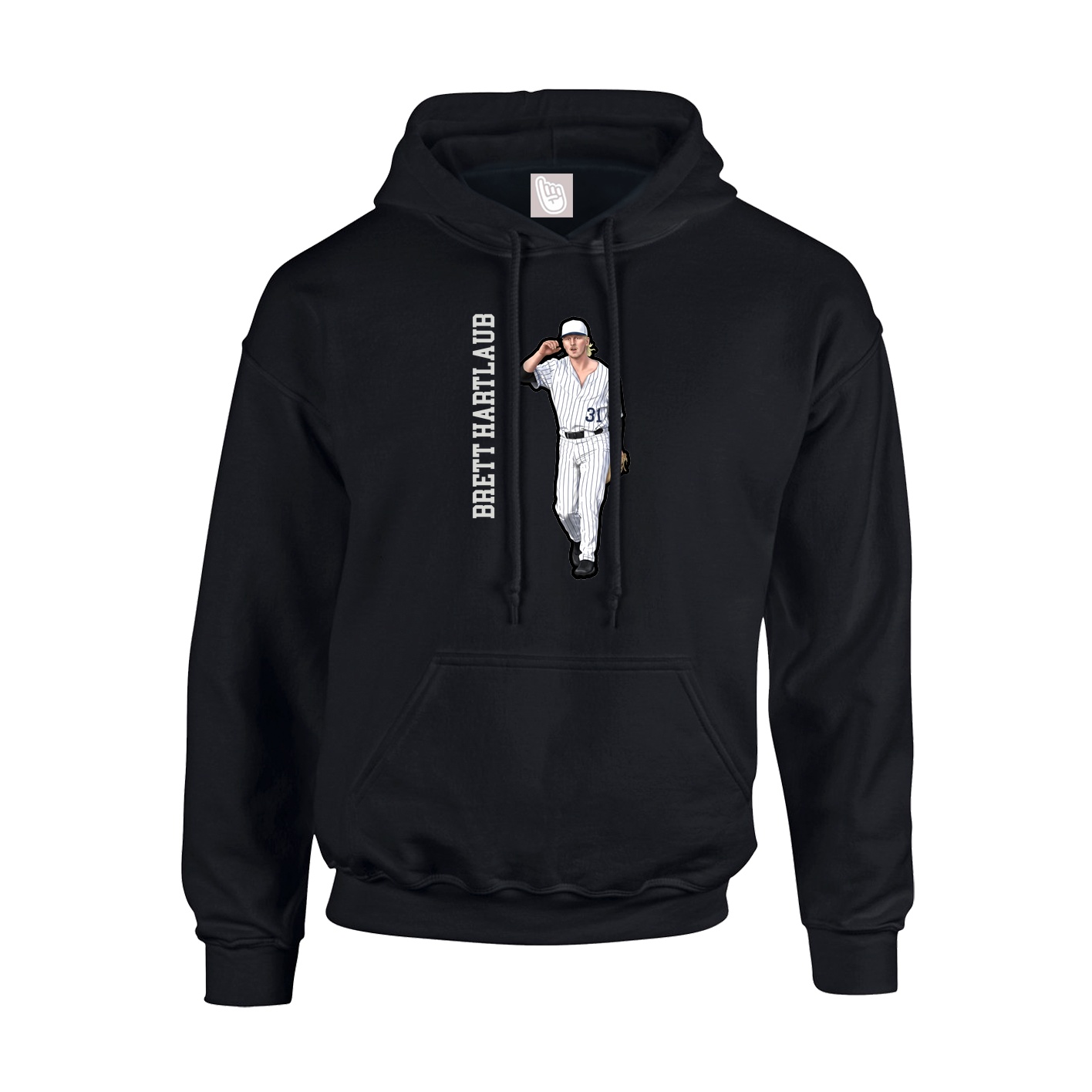 Hoodie — Name Vertical in Black