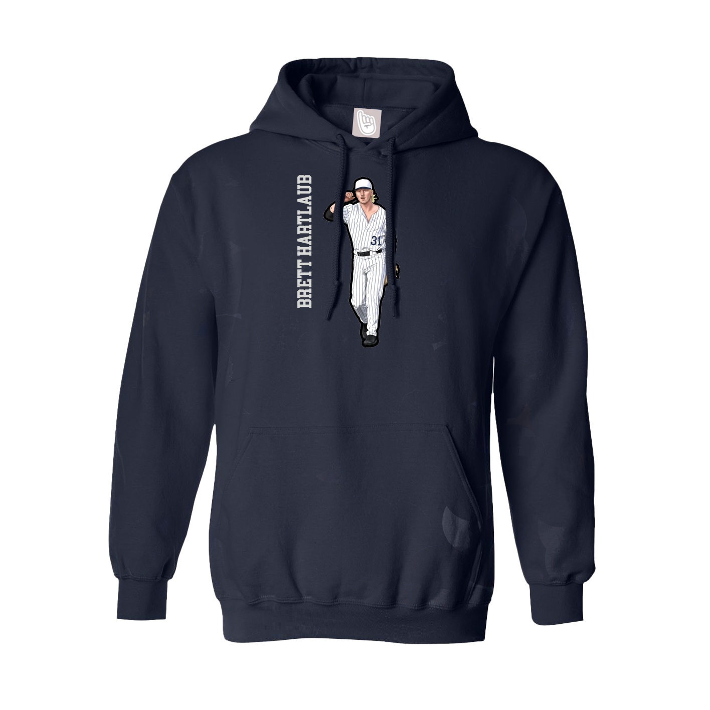 Youth Hoodie — Name Vertical in Navy
