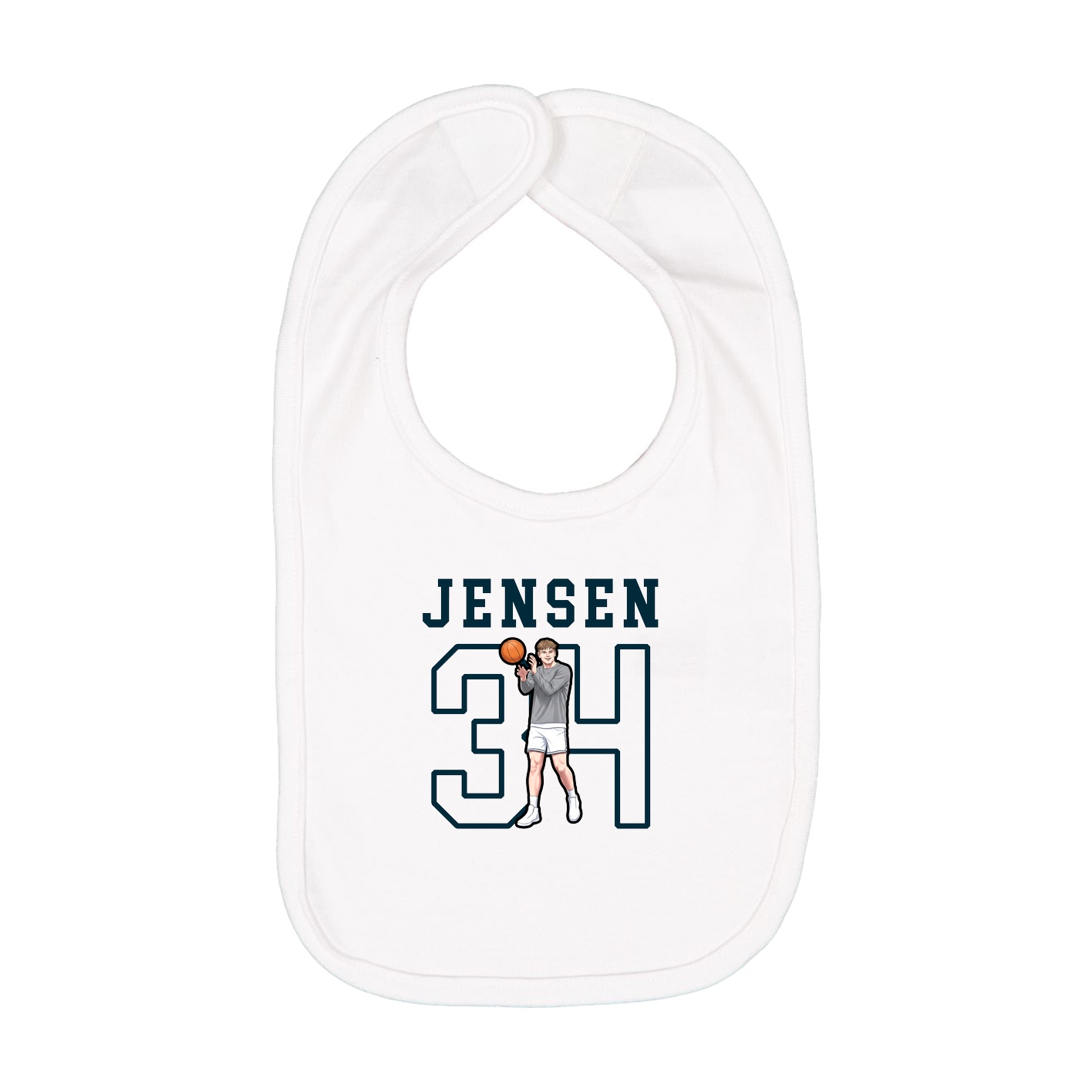 Infant Bib — Shirsey in White