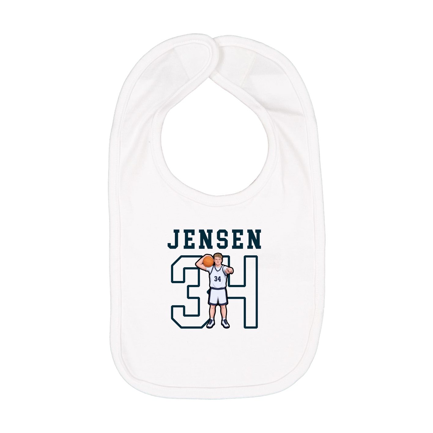 Infant Bib — Shirsey in White
