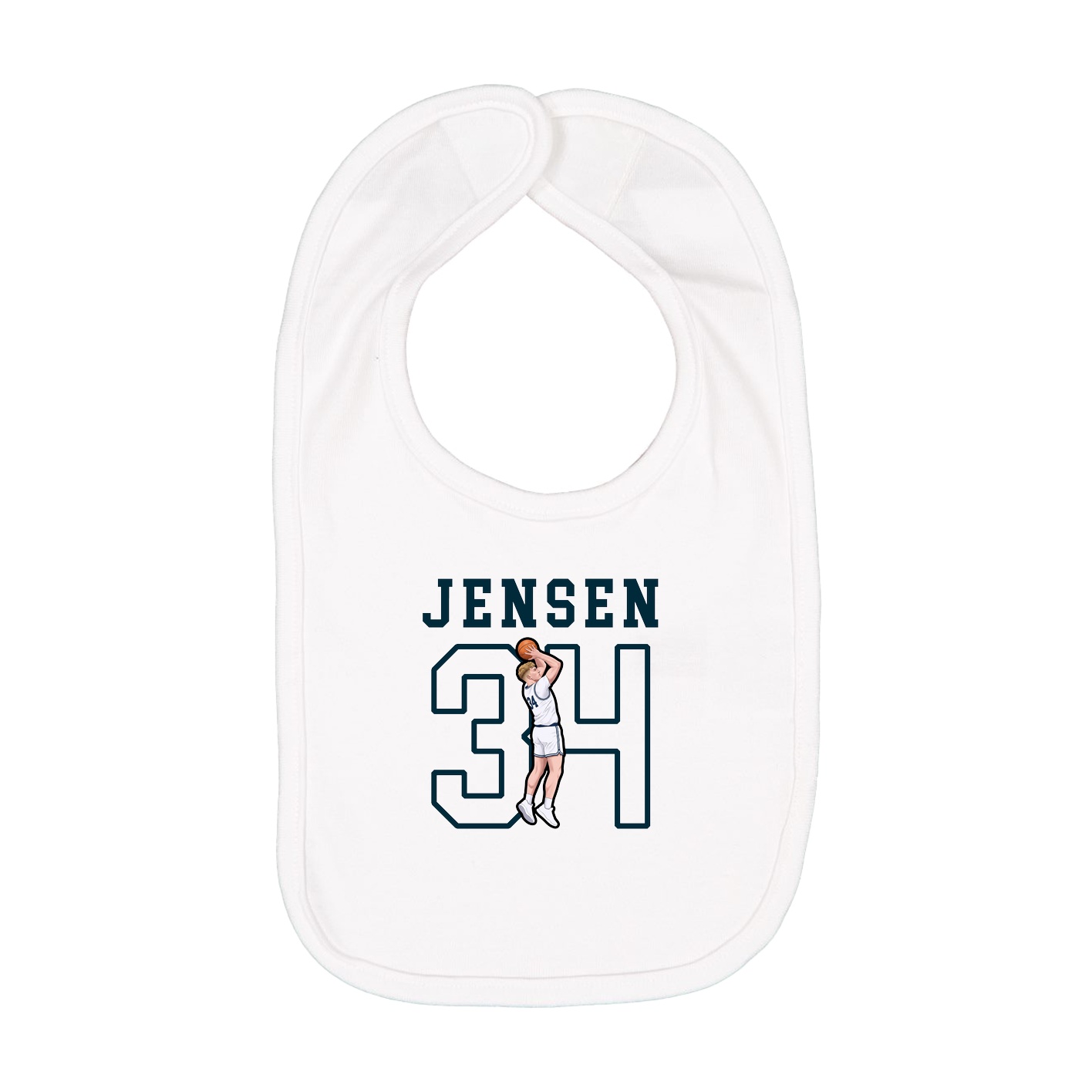 Infant Bib — Shirsey in White
