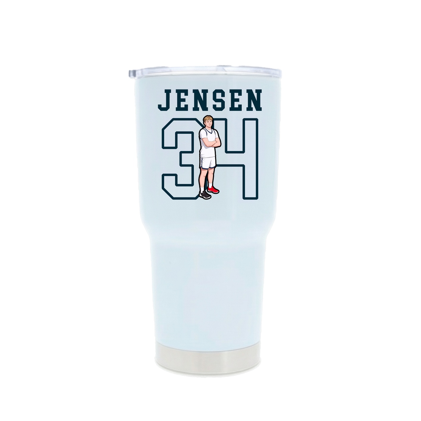 30oz Stainless Steel Tumbler — Shirsey in White