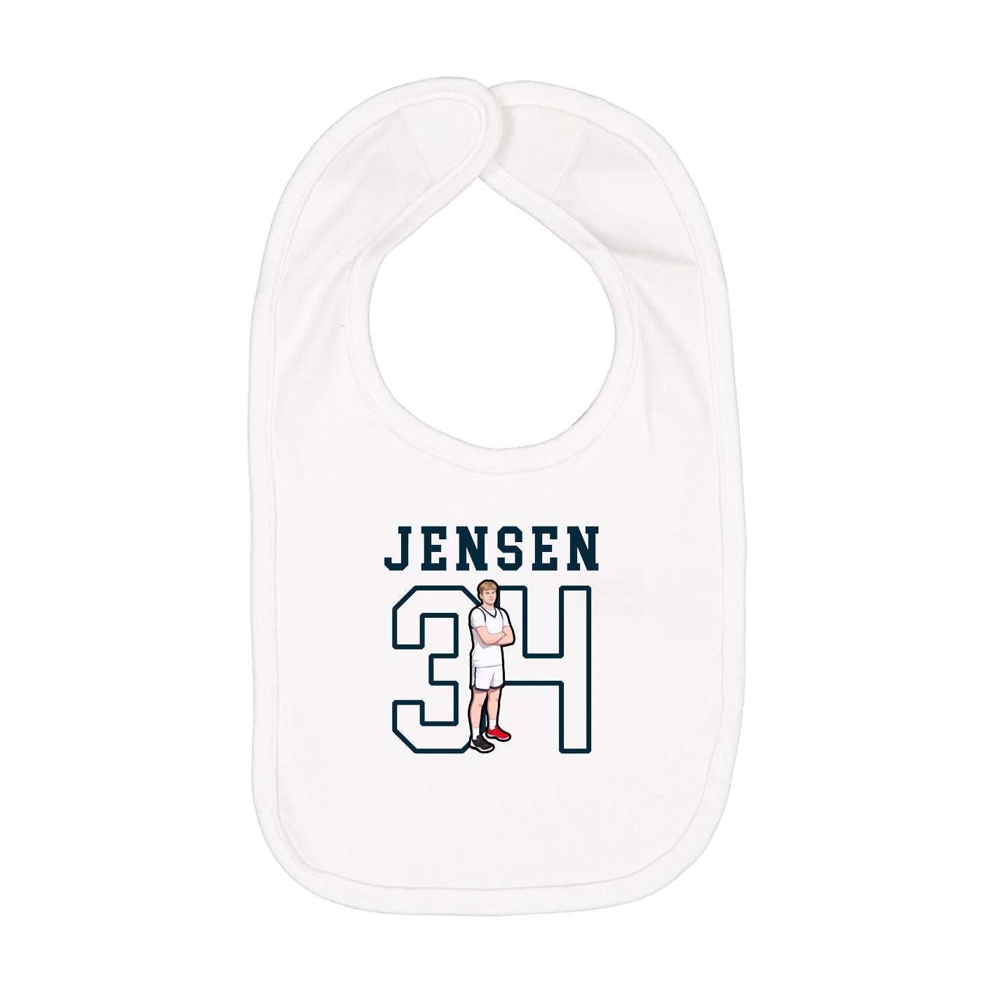Infant Bib — Shirsey in White
