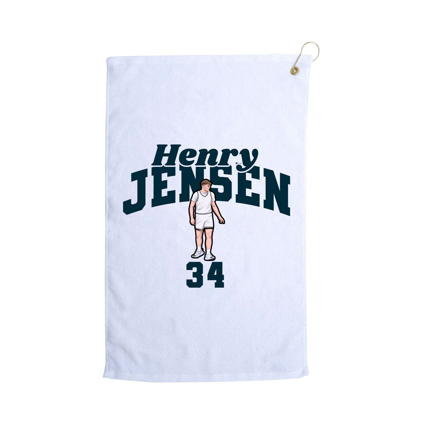 Golf Towel — Signature Arch in White