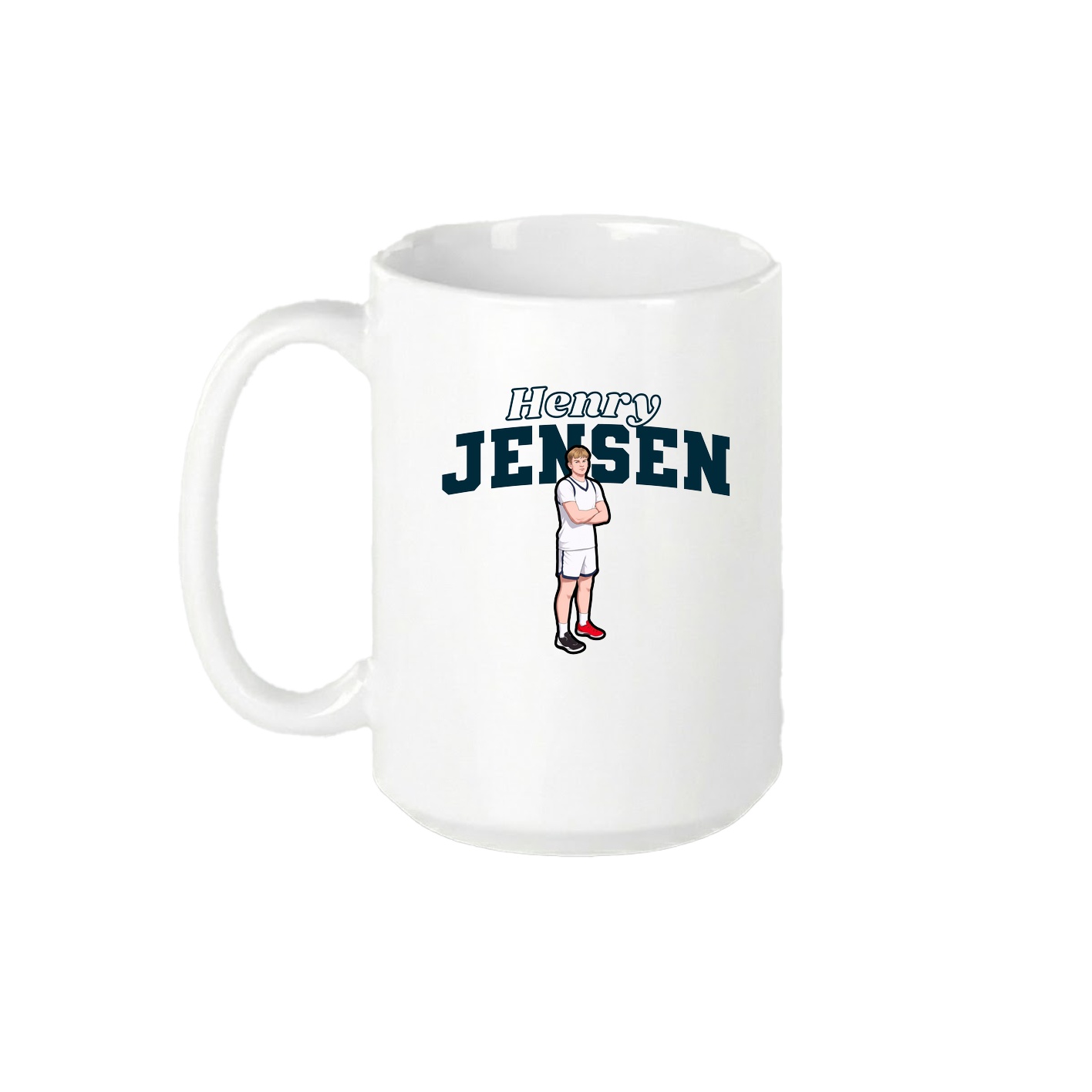 15oz Coffee Mug — Name Arch in White