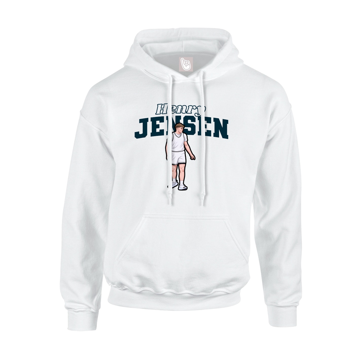 Hoodie — Name Arch in White