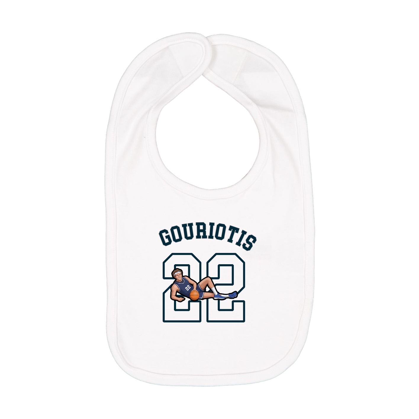 Infant Bib — Shirsey Arch in White