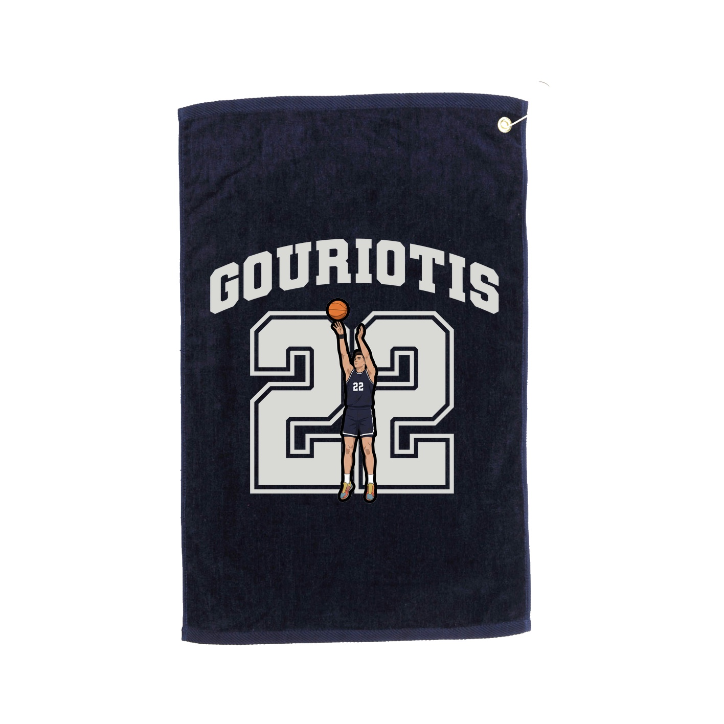 Golf Towel — Number in Navy
