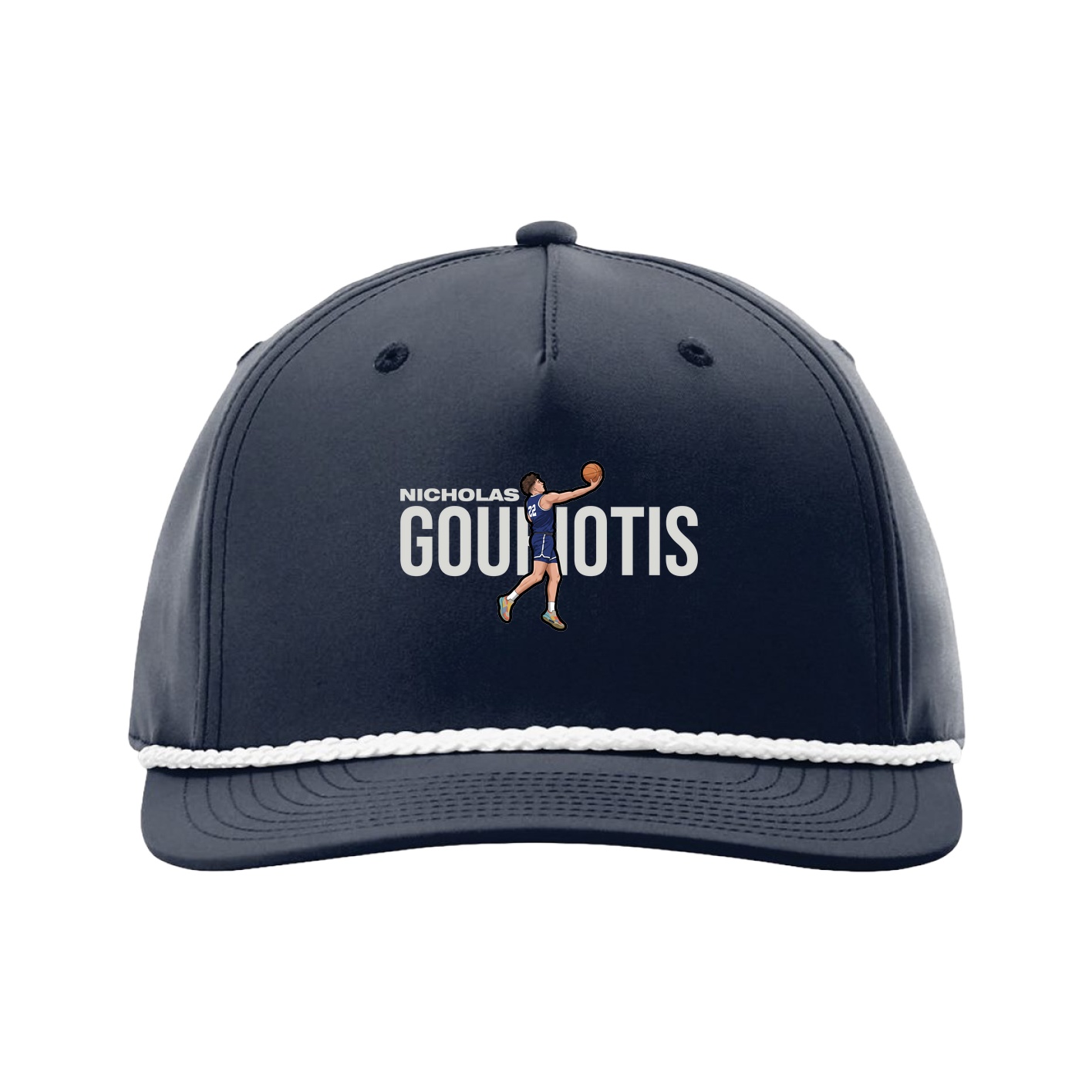 Five-Panel Classic Rope Cap — Player Name in Navy