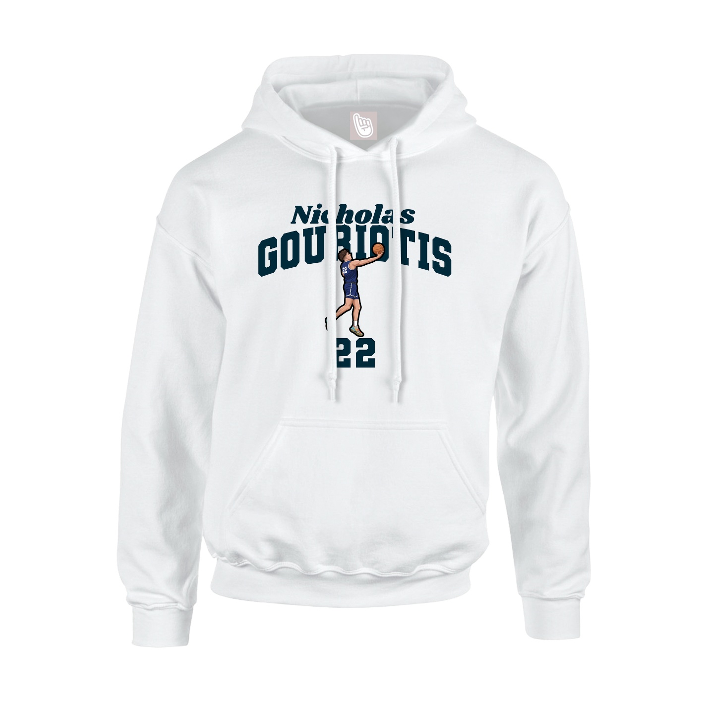 Hoodie — Signature Arch in White