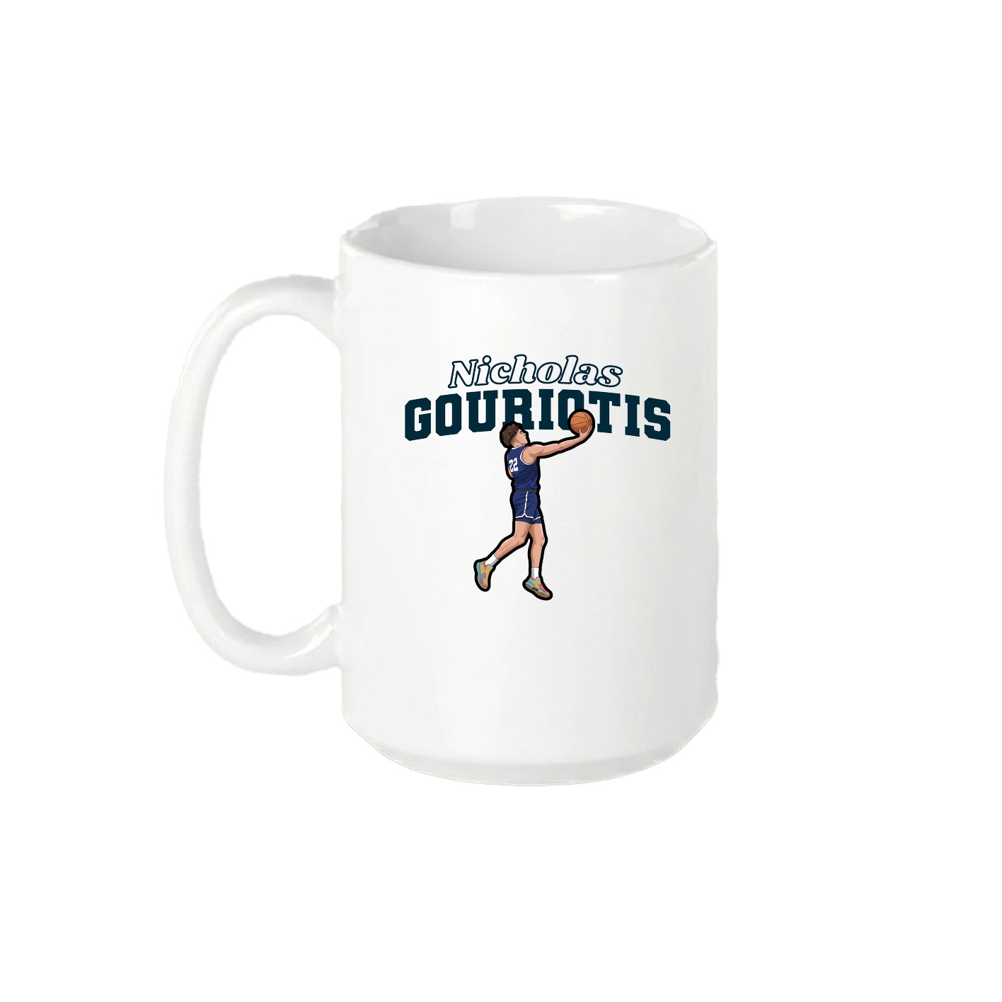 15oz Coffee Mug — Name Arch in White