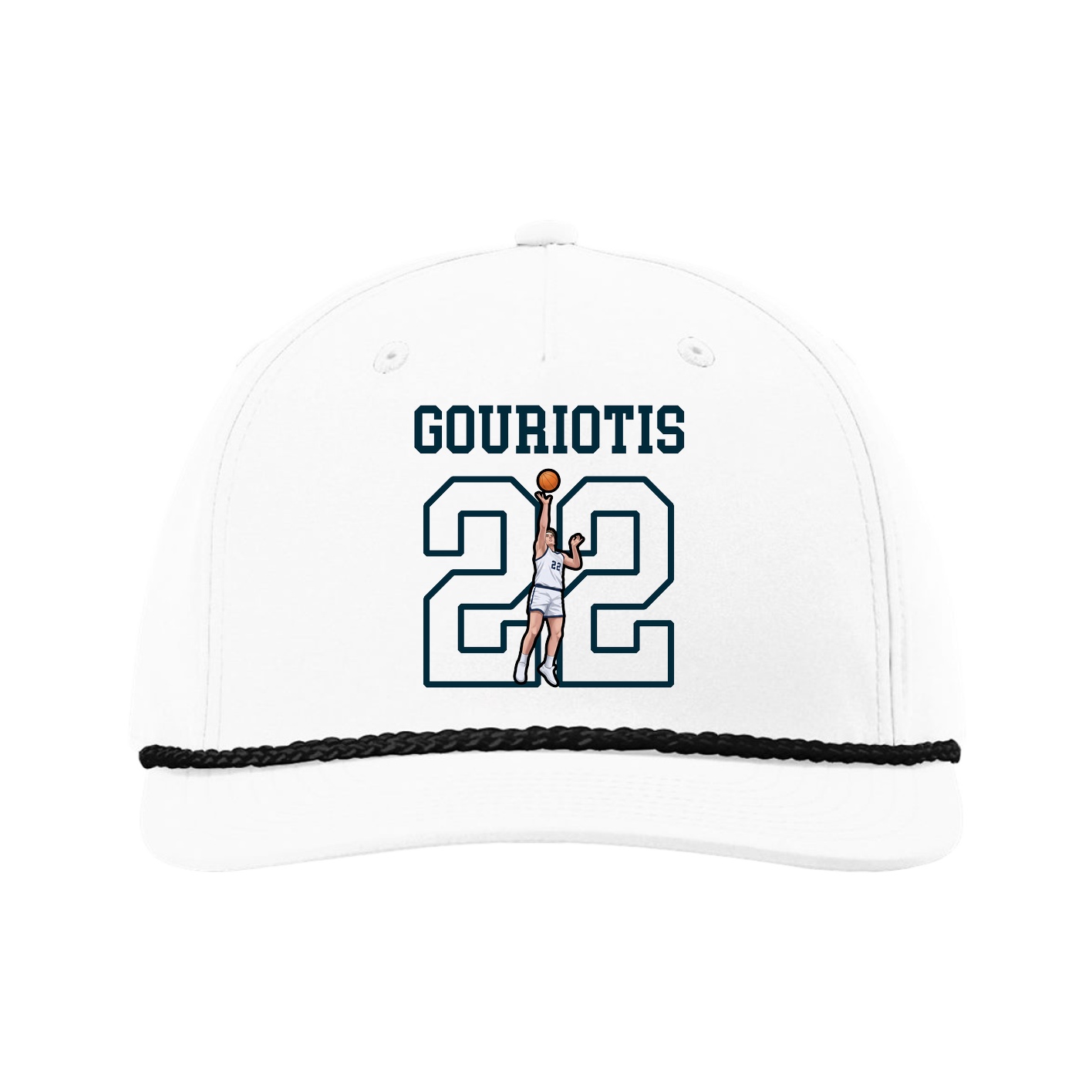 Five-Panel Classic Rope Cap — Shirsey in White