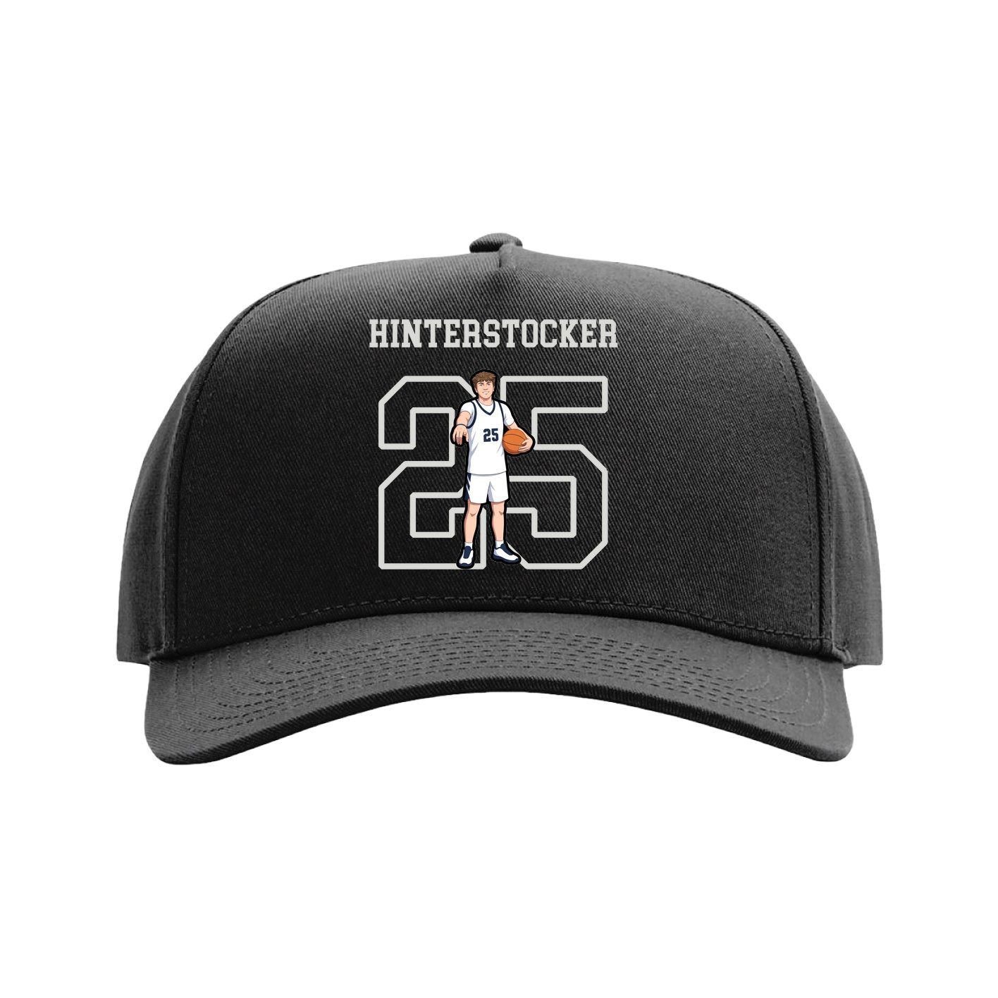 Full Fabric Five-Panel Champ Cap — Shirsey in Black