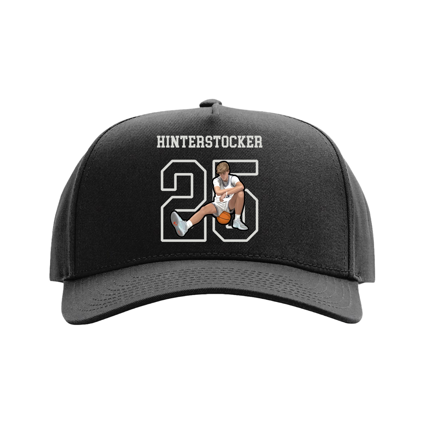 Full Fabric Five-Panel Champ Cap — Shirsey in Black