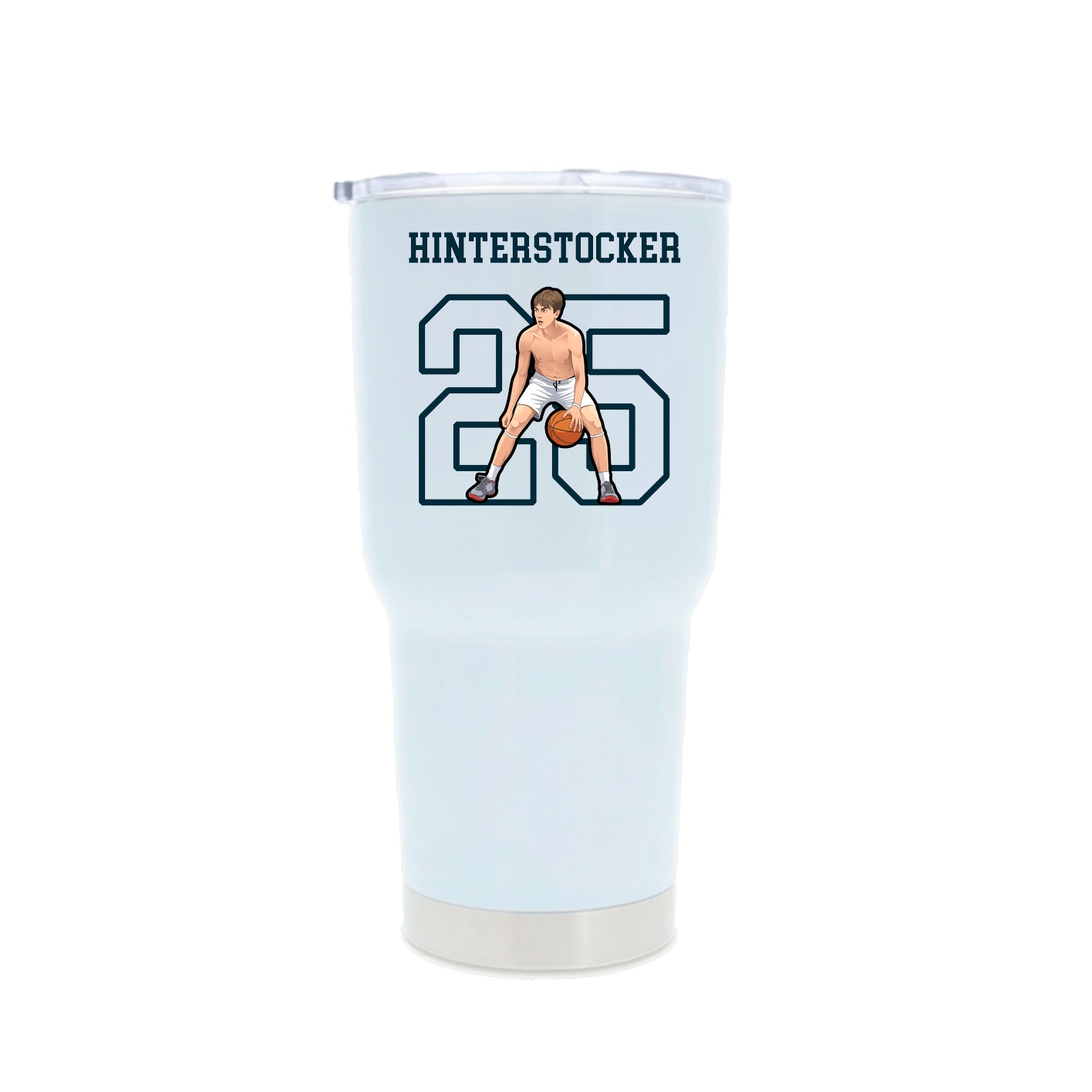 30oz Stainless Steel Tumbler — Shirsey in White
