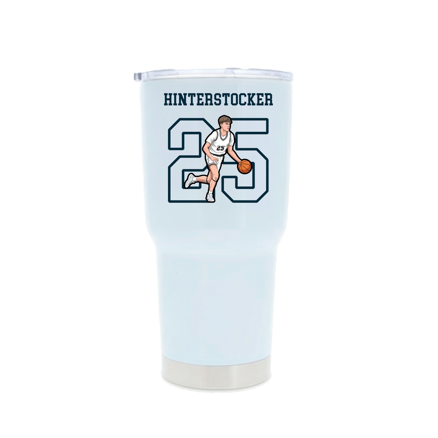 30oz Stainless Steel Tumbler — Shirsey in White