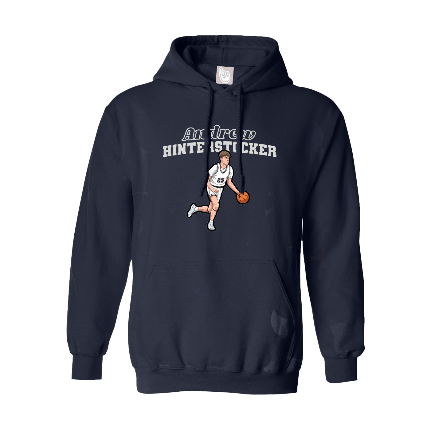 Youth Hoodie — Name Arch in Navy