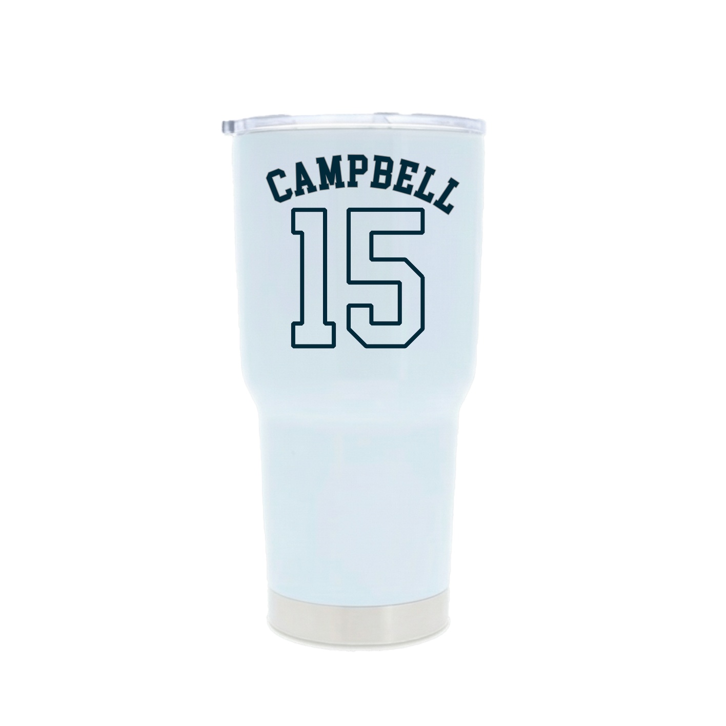30oz Stainless Steel Tumbler — Shirsey Arch in White