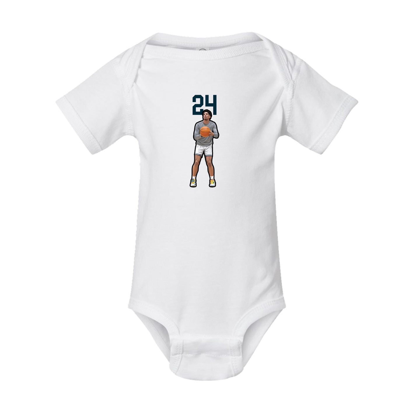 Baby Onesie — Number Top in White