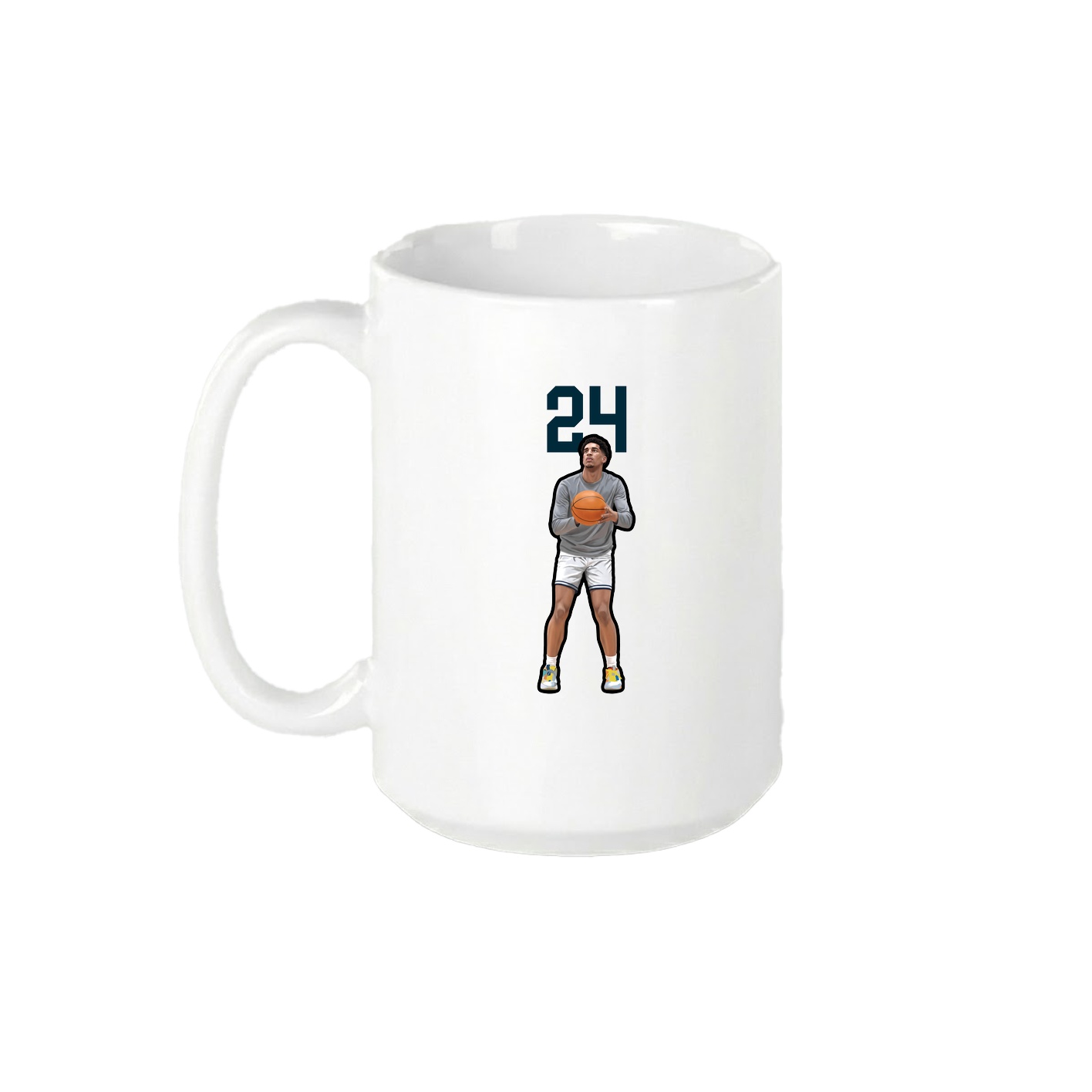15oz Coffee Mug — Number Top in White