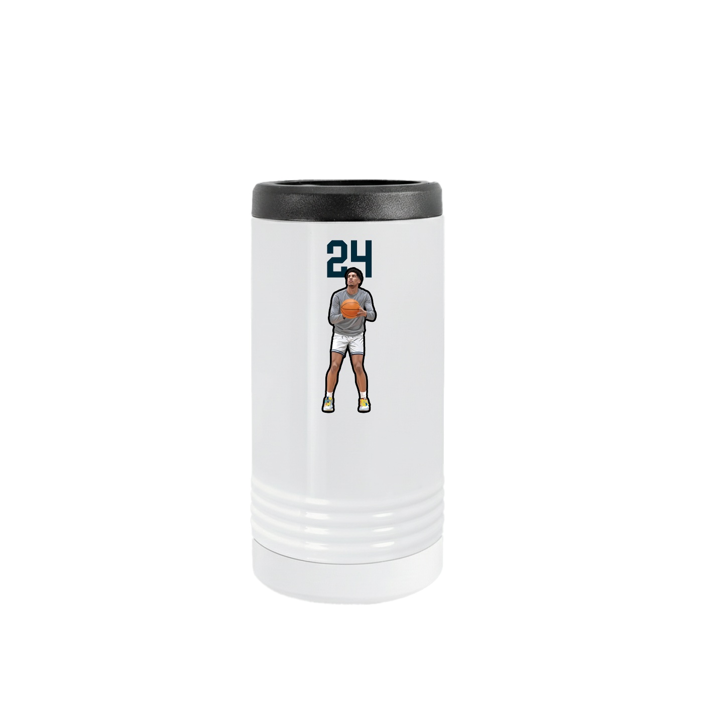 Slim Beverage Holder — Number Top in White