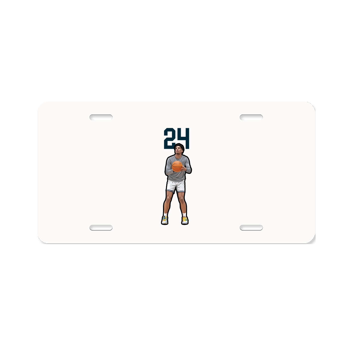 License Plate — Number Top in Classic