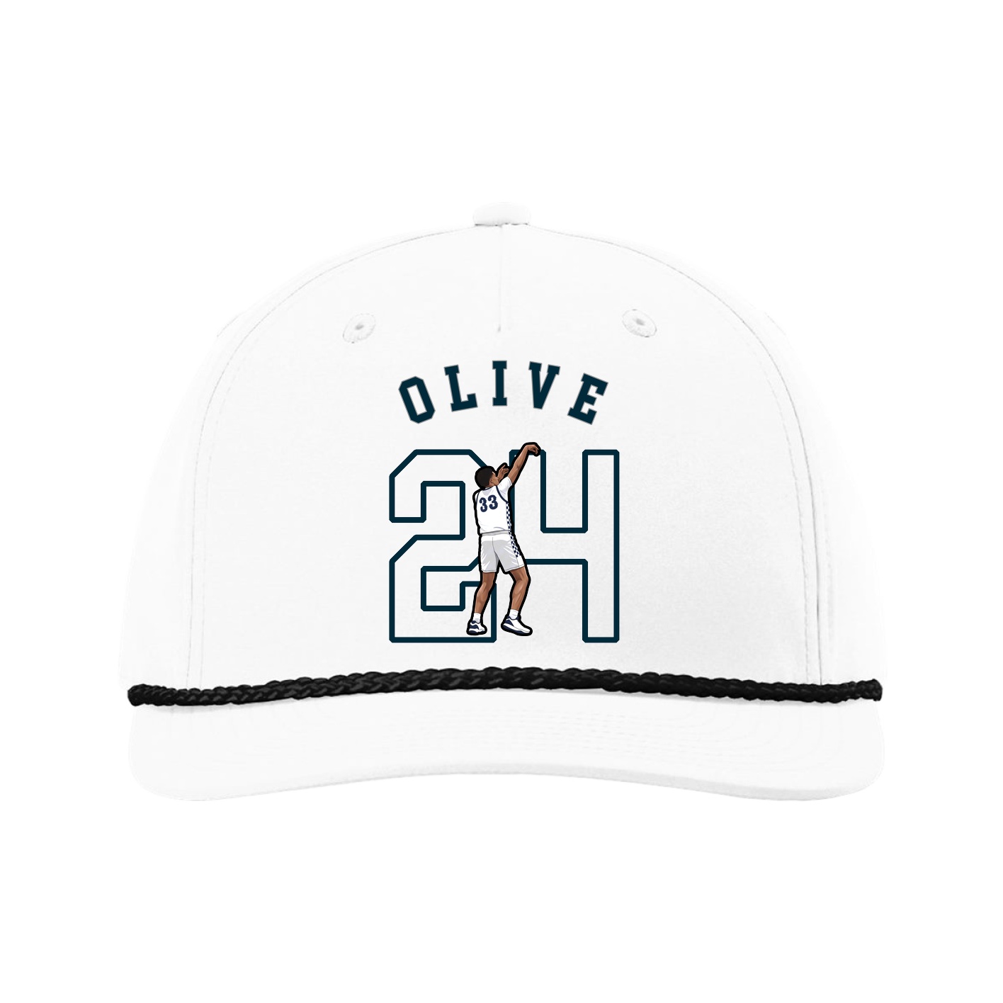 Five-Panel Classic Rope Cap — Shirsey Arch in White