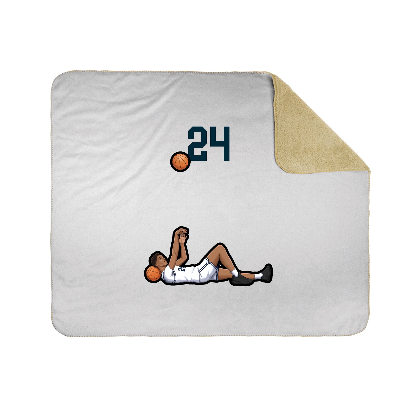Throw Blanket — Number Top in White