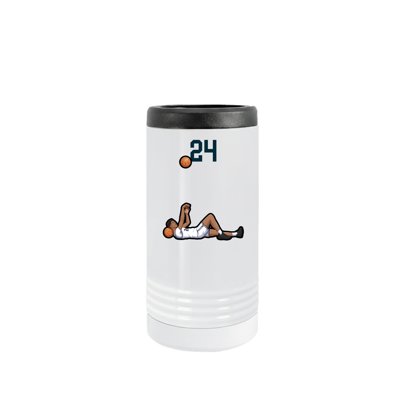 Slim Beverage Holder — Number Top in White