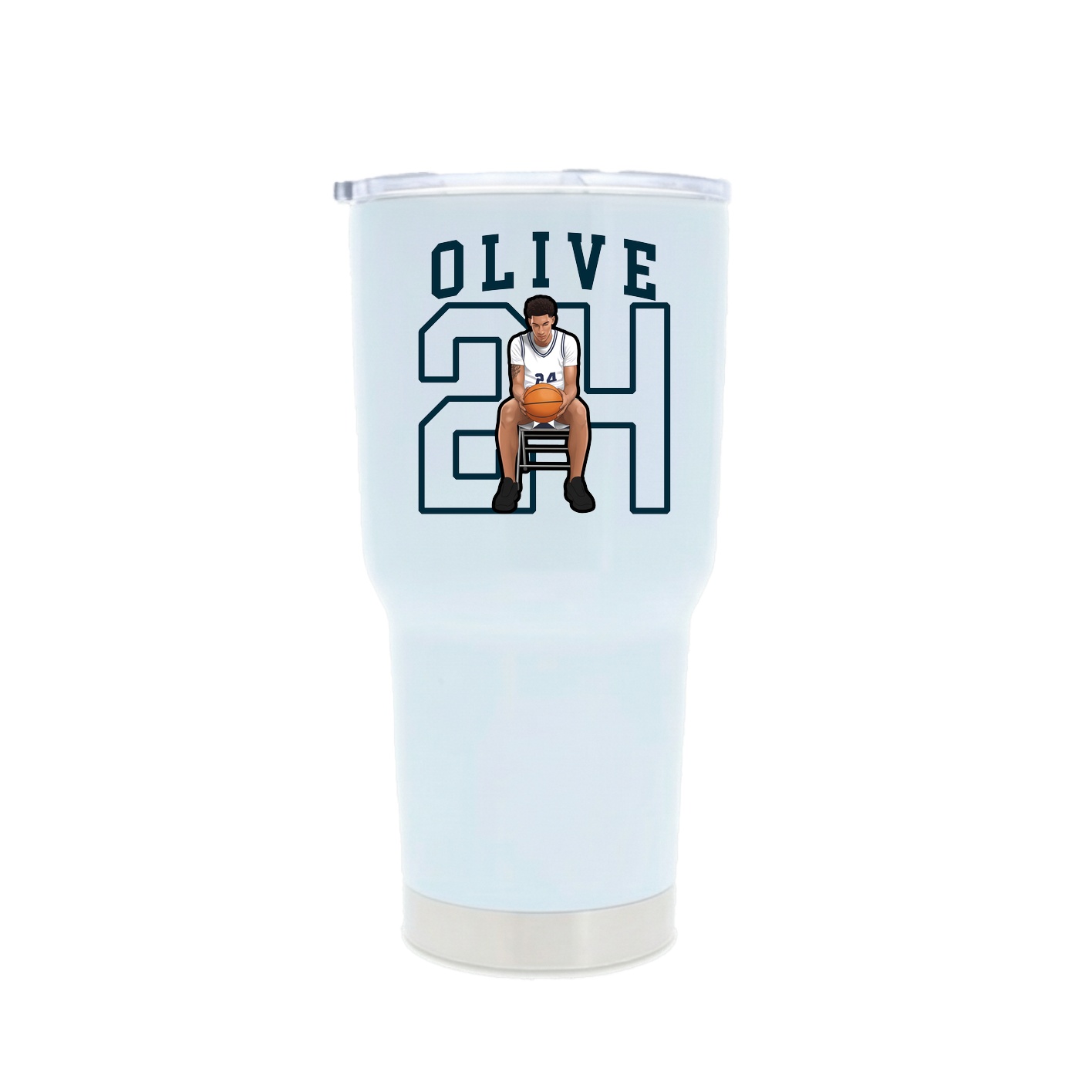30oz Stainless Steel Tumbler — Shirsey in White